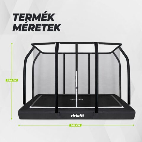 Földbe sülyesztett trambulin 244 x 366 cm