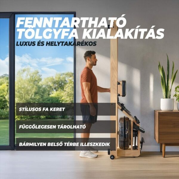 Elite víz ellenállásos fa evezőpad - Oak Edition