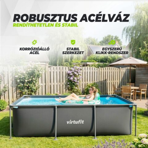 Fémvázas medence vízszűrővel 260x180cm