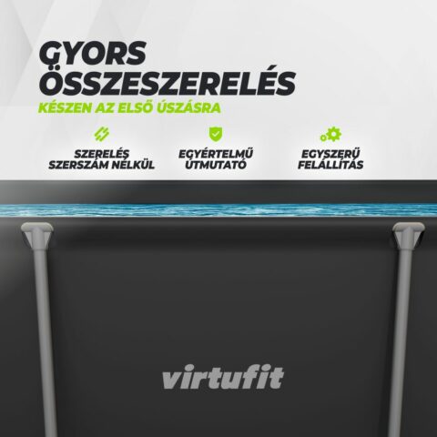 Fémvázas medence vízszűrővel 260x180cm