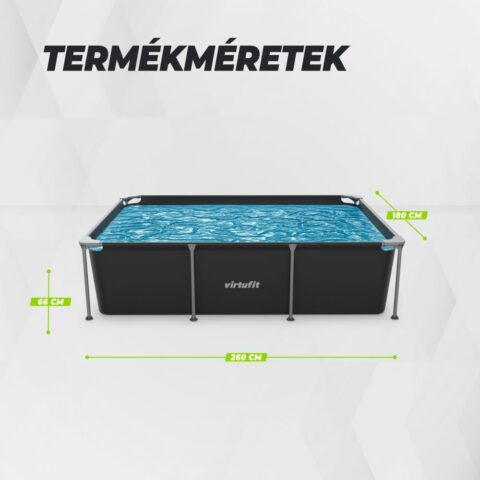 Fémvázas medence vízszűrővel 260x180cm