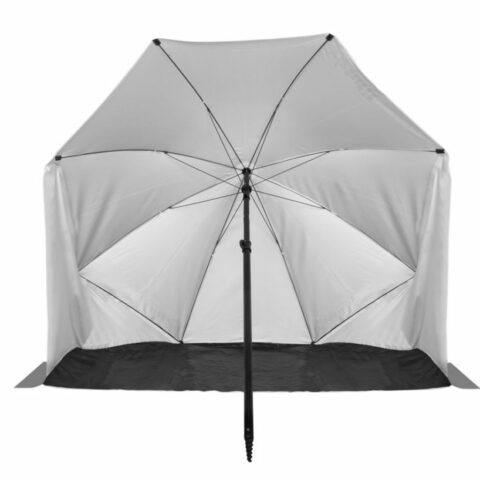 Nagyméretű strand napernyő szélvédővel - 180cm - szürke