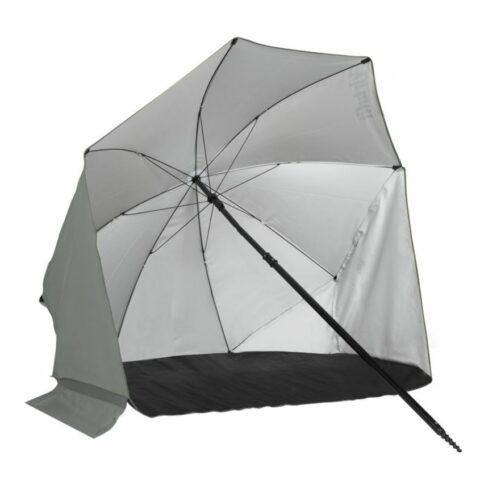 Nagyméretű strand napernyő szélvédővel - 180cm - szürke
