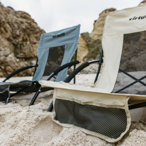 Összecsukható strandfotel - szürke