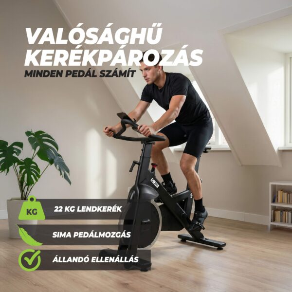 RS200i spin bike szobakerékpár app kompatibilitással