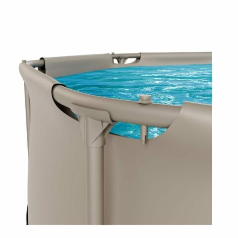 Fémvázas medence vízszűrővel 244x76cm - bézs