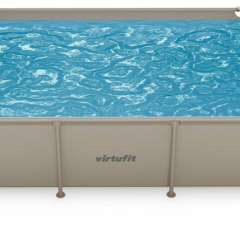 Fémvázas medence vízszűrővel 260x180cm - bézs