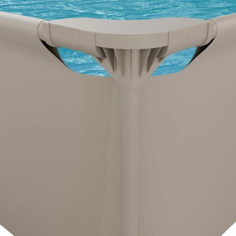 Fémvázas medence vízszűrővel 300x210cm - bézs