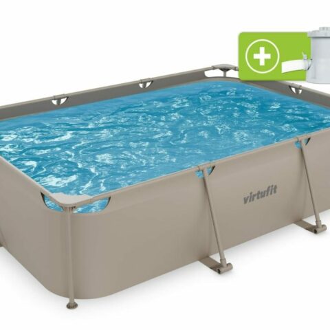 Fémvázas medence vízszűrővel 300x210cm - bézs