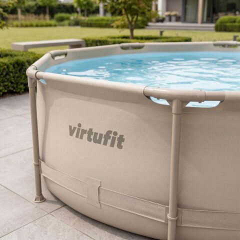 Fémvázas medence vízszűrővel 305x76cm - bézs