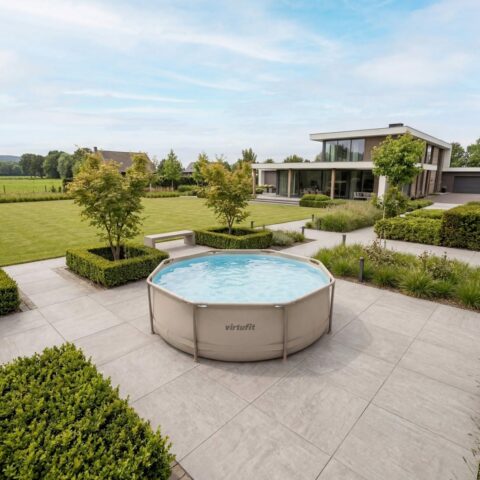 Fémvázas medence vízszűrővel 305x76cm - bézs