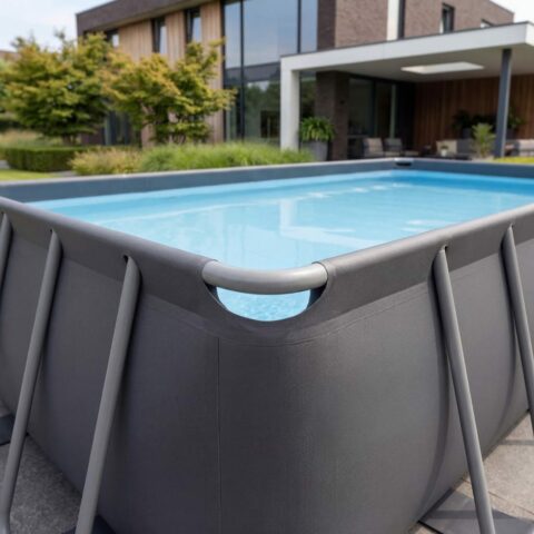 Fémvázas medence vízszűrővel 400×200×122cm