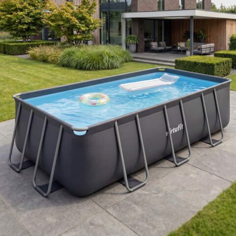 Fémvázas medence vízszűrővel 400×200×122cm