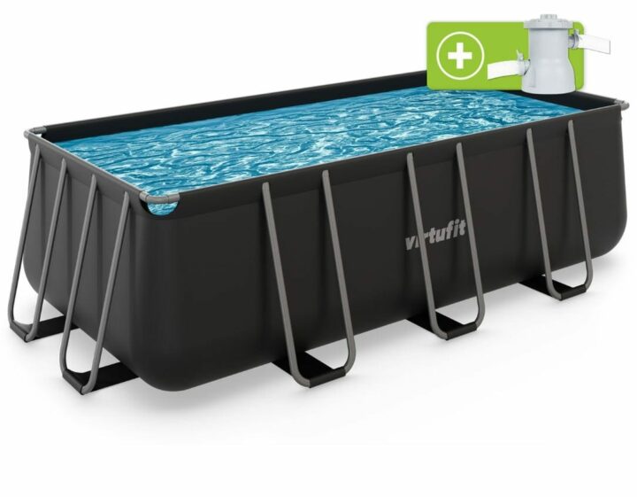 Fémvázas medence vízszűrővel 400×200×122cm