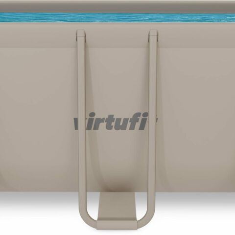 Fémvázas medence vízszűrővel 400×200×122cm - bézs