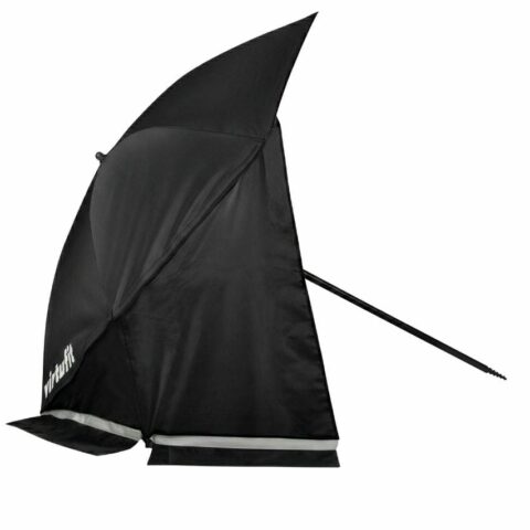 Nagyméretű strand napernyő szélvédővel - 180cm - fekete