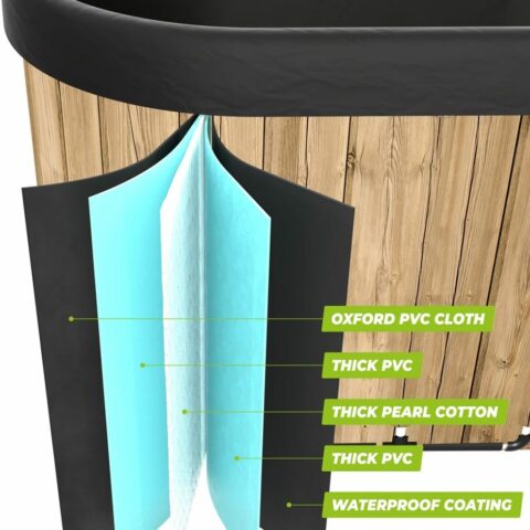 Oval Ice Bath 500 literes ovális jégkád fa mintázattal