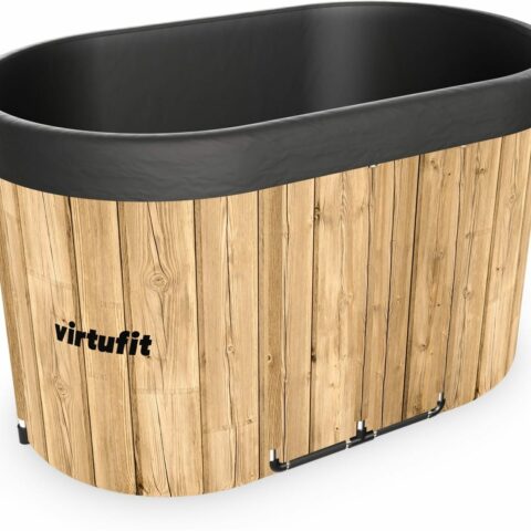 Oval Ice Bath 500 literes ovális jégkád fa mintázattal