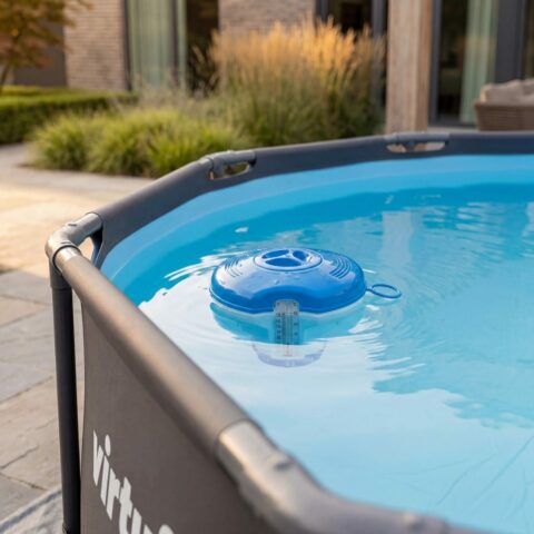 Úszó klóradagoló hőmérővel